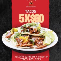 Promoción tacos 5x60